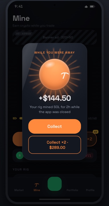 Offline earnings while you were away