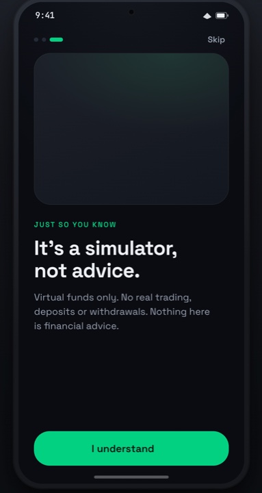 It's a simulator, not advice